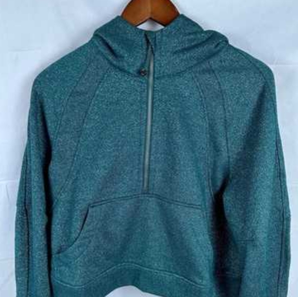 Lululemon Scuba Teal Half Zip Glittery Hoodie XL - Picture 5 of 7